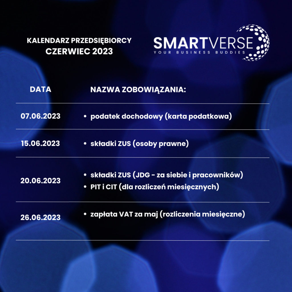 VATPodatkiKalendarz przedsiębiorcyWażne datykalendarz 2023PITCITZUSKsięgowośćkadry i płace